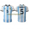 Original Fußballtrikot Argentinien Leandro Paredes 5 Heimtrikot WM 2022 Für Herren